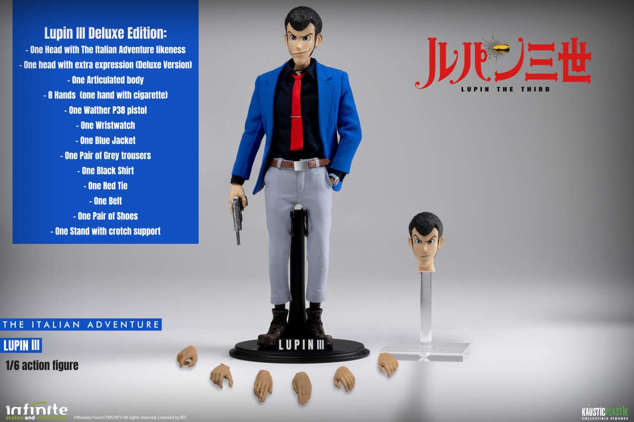 INFINITE STATUE - LUPIN THE 3rd - LUPIN 1/6 THE ITALIAN ADVENTURE DELUXE VERSION - immagine 2