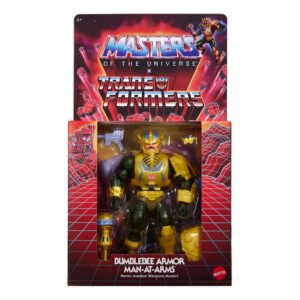 MASTERS OF THE UNIVERSE x TRANSFORMERS ACTION FIGURE BUMBLEBEE ARMOR MAN-AT-ARMS