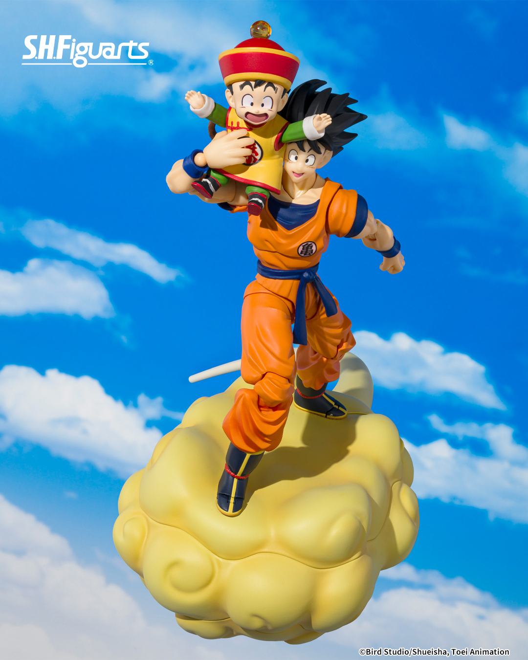 BANDAI S.H. FIGUARTS TAMASHIWEB EXCLUSIVE - SON GOKU & SON GOHAN KID & FLYING NIMBUS
