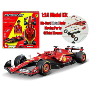 BBURAGO FORMULA 1 DIECAST METAL KIT - 1:24 - F1 SF-24 N.16 - CHARLES LECLERC + HELMET