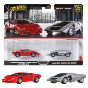 HOT WHEELS PREMIUM 1/64 2-PACK - LAMBORGHINI COUNTACH LP5000 QV / LANCIA STRATOS ZERO