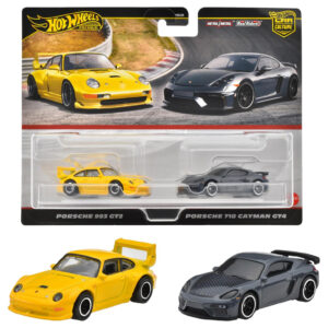 HOT WHEELS PREMIUM 1/64 2-PACK - PORSCHE 993 GT2/PORSCHE 718 CAYMAN GT4