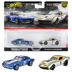 HOT WHEELS PREMIUM 1/64 2-PACK - 69 COPO CORVETTE / CUSTOM CORVETTE STINGRAY