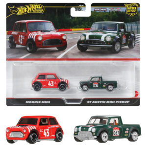 HOT WHEELS PREMIUM 1/64 2-PACK - MAURICE MINI/67 AUSTIN MINI PICKUP
