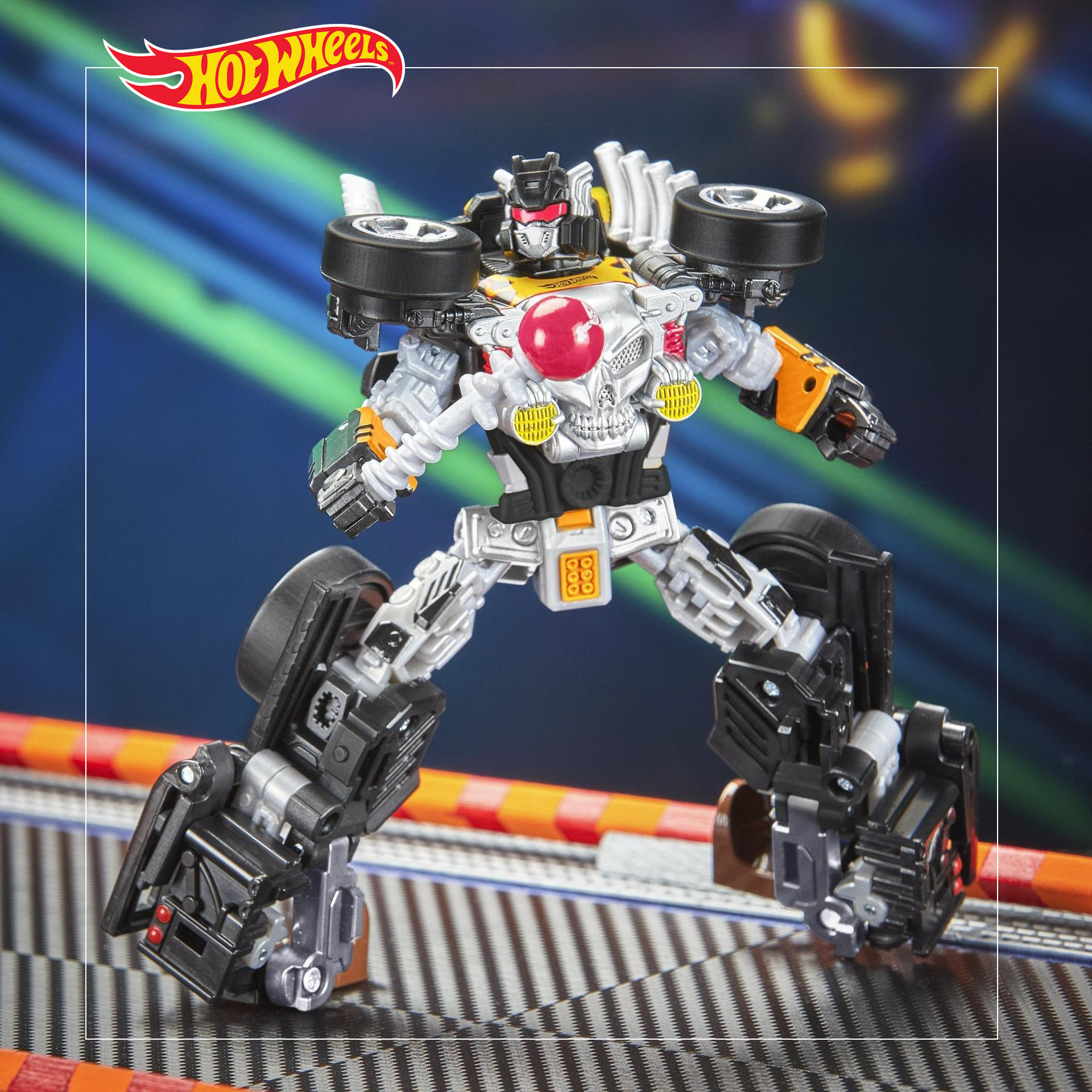 HOT WHEELS X TRANSFORMERS HASBRO ACTION FIGURE BONE SHAKER - immagine 3