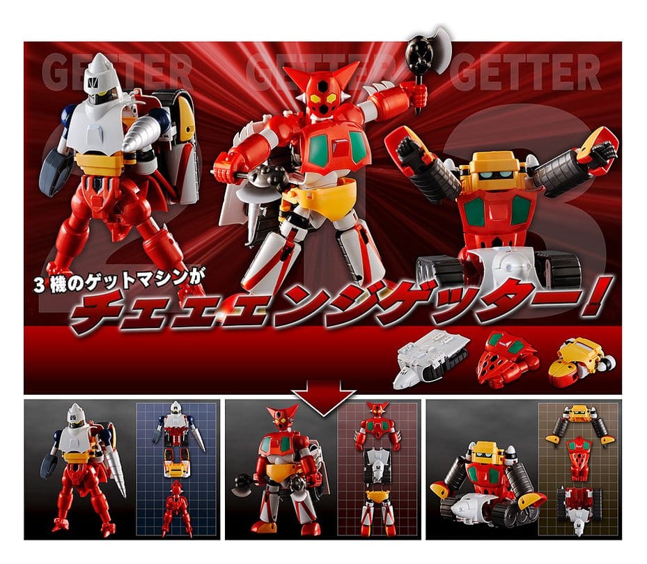 GETTER ROBO ACTION FIGURE 3-PACK DYNAMIC CHANGE GETTER ROBOT