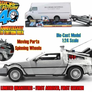 JADA BACK TO THE FUTURE PART.1 - 1982 DELOREAN DMC 12 - 40TH ANNIVERSARY LIMITED EDITION BOX - DIECAST MODEL 1:24