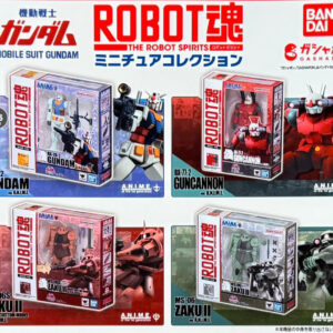 BANDAI MOBILE SUIT GUNDAM ROBOT SPIRITS MINIATURE COLLECTION 4x TYPES SET FULL COMPLETE GACHA CAPSULE TOY