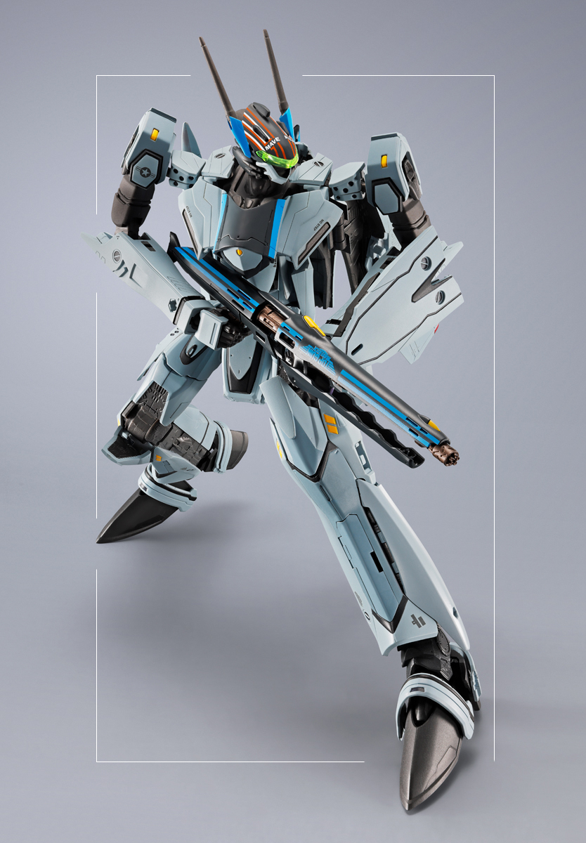 DX CHOGOKIN MACROSS FRONTIER X TOP GUN; MAVERICK VF-25 MESSIAH VALKYRIE TOP GUN; MAVERICK VER. - immagine 3