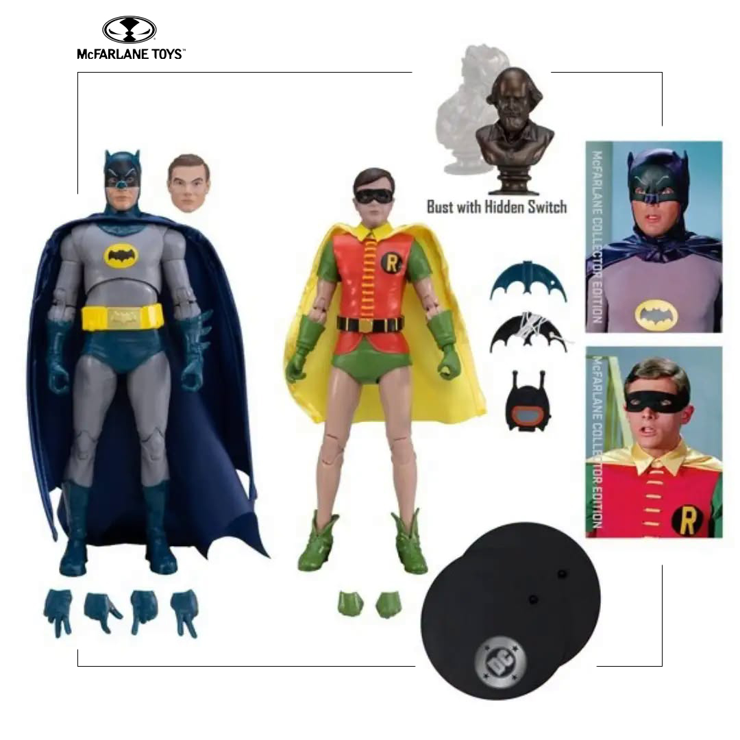 McFARLANE DC COLLECTOR EDITION BATMAN 1966 ACTION FIGURE 2-PACK BATMAN & ROBIN - immagine 3